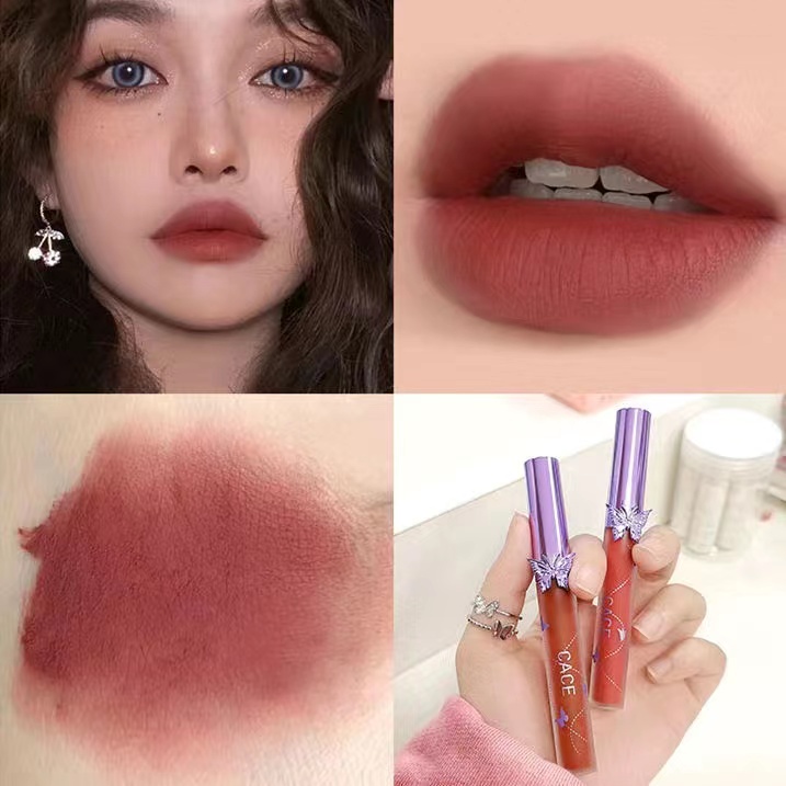 Son kem lì Dưỡng Ẩm Chống Thấm Nước Lâu Trôi Tiện Dụng Mềm nữ