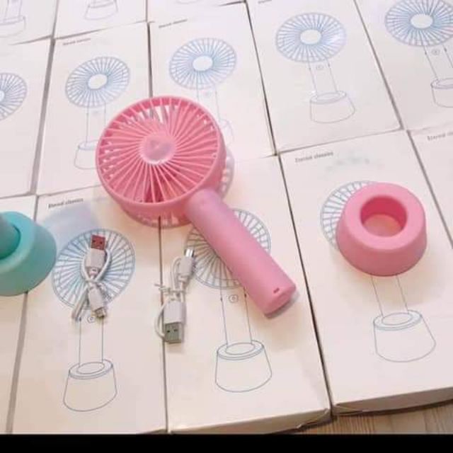 Combo 2 Quạt tích điện mini quạt mini cầm tay để bàn