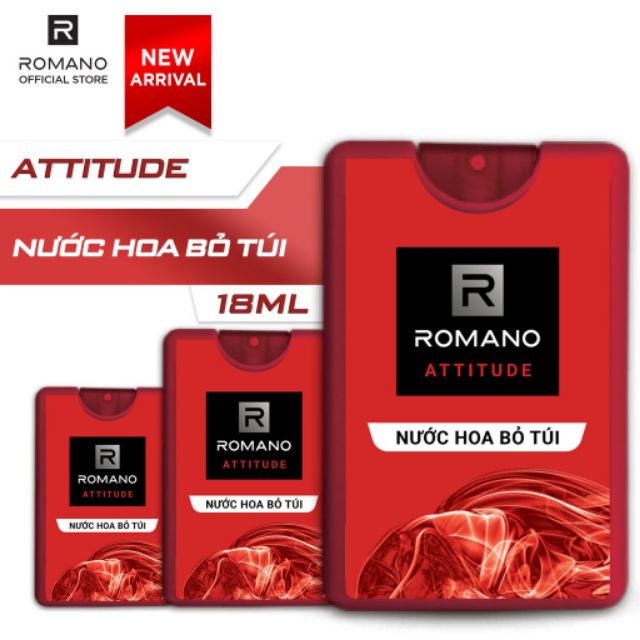 NƯỚC HOA ROAMNO CAO CẤP CLASSIC/ ATTITUDE/ FORCE/ GENTLEMAN BỎ TÚI 18ML