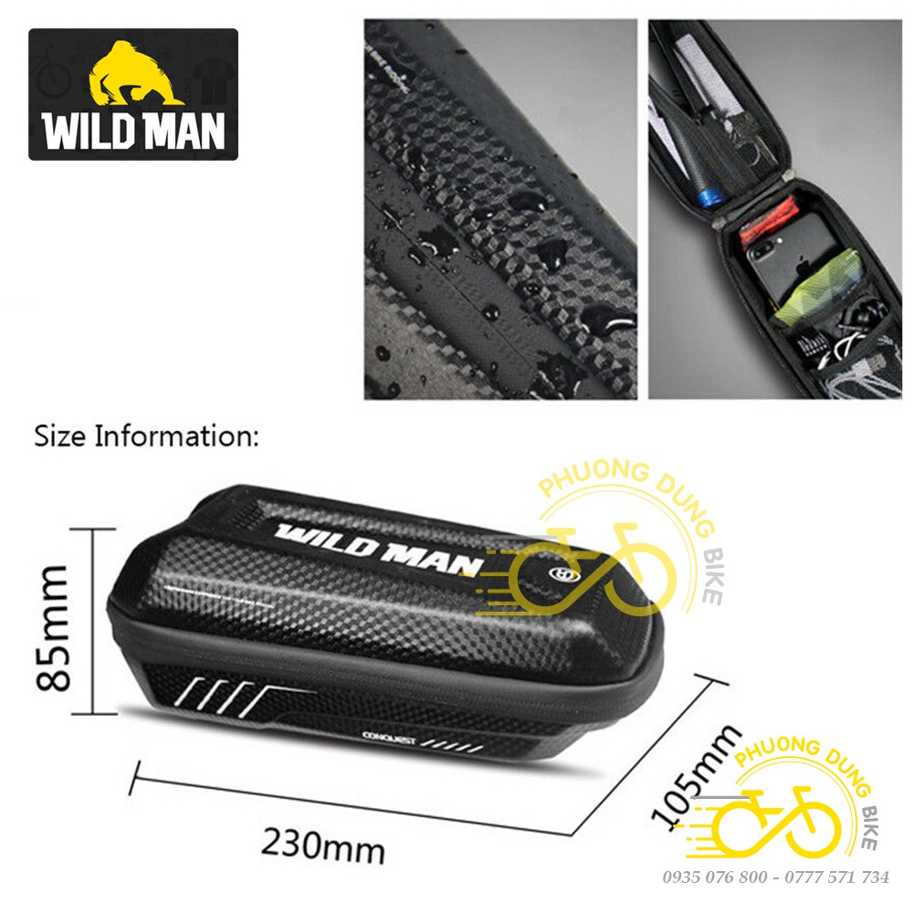 Túi treo khung sườn xe đạp WILD MAN E5 / E5S