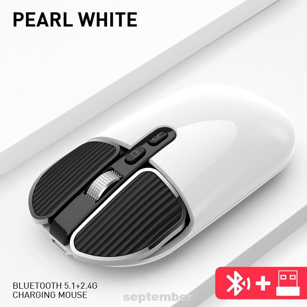 2.4GHz Silent Bluetooth Slim Ergonomic USB Rechargeable Optical Home Office Dual Mode Wireless Mouse