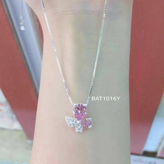 Dây chuyền mặt con bướm xinh nhiều màu bạc ý 925 ( có feedback của KH)