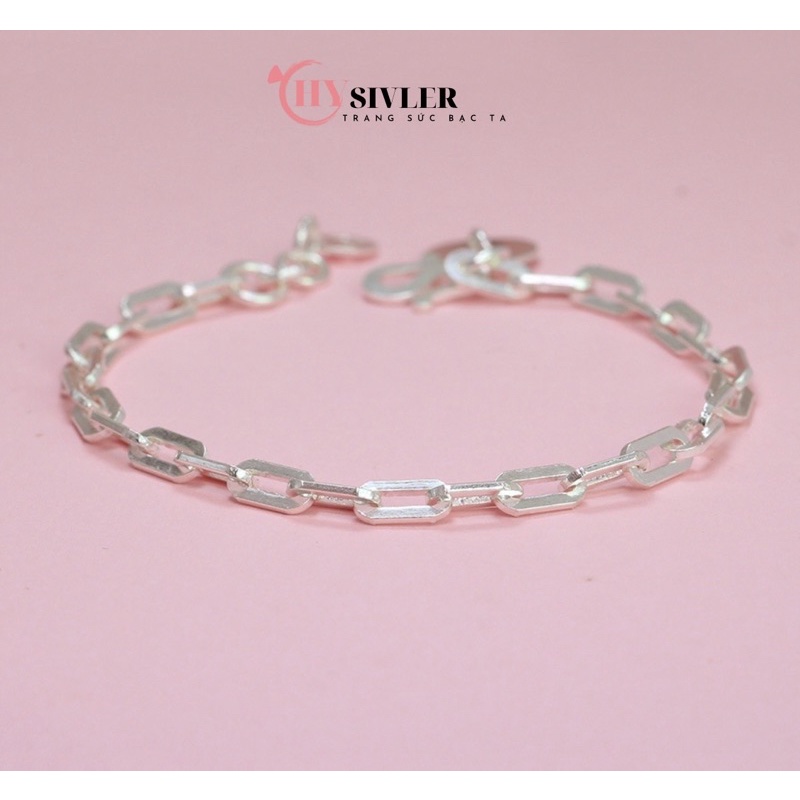 Lắc tay xích bạc ta nam nữ đeo được
