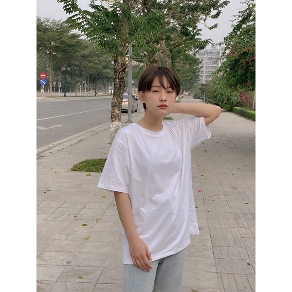 Áo thun nữ cổ tròn trơn ngắn tay cotton đẹp