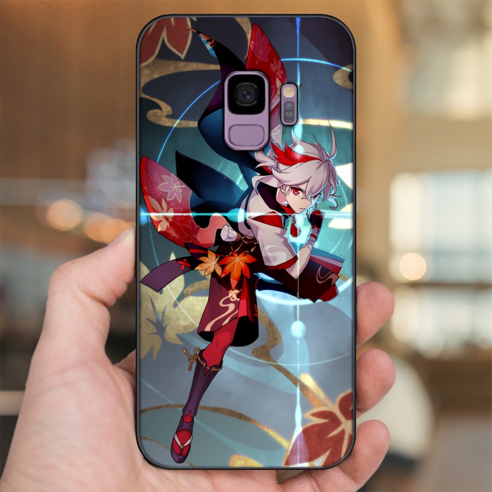 Ốp lưng Samsung S9 viền đen in hình Kazuha Genshin Impact