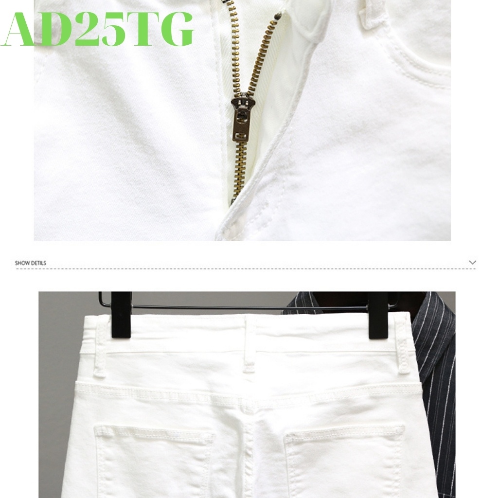 Quần Jean Nam TENJI STORE AD25TG Jean Nam Trắng Trơn Cao Cấp Trẻ Trung Phong Cách Cá Tính Giá Gốc Tận Xưởng(44 - 70KG) | BigBuy360 - bigbuy360.vn