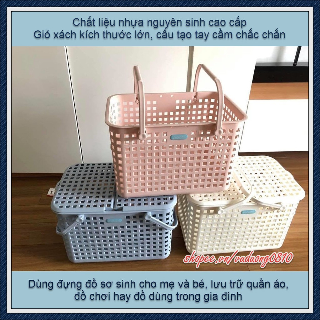 Giỏ đựng đồ đi sinh - Giỏ đựng quần áo cao cấp Inochi (Làn đựng đồ đi sinh) - đa dụng cho mẹ và bé