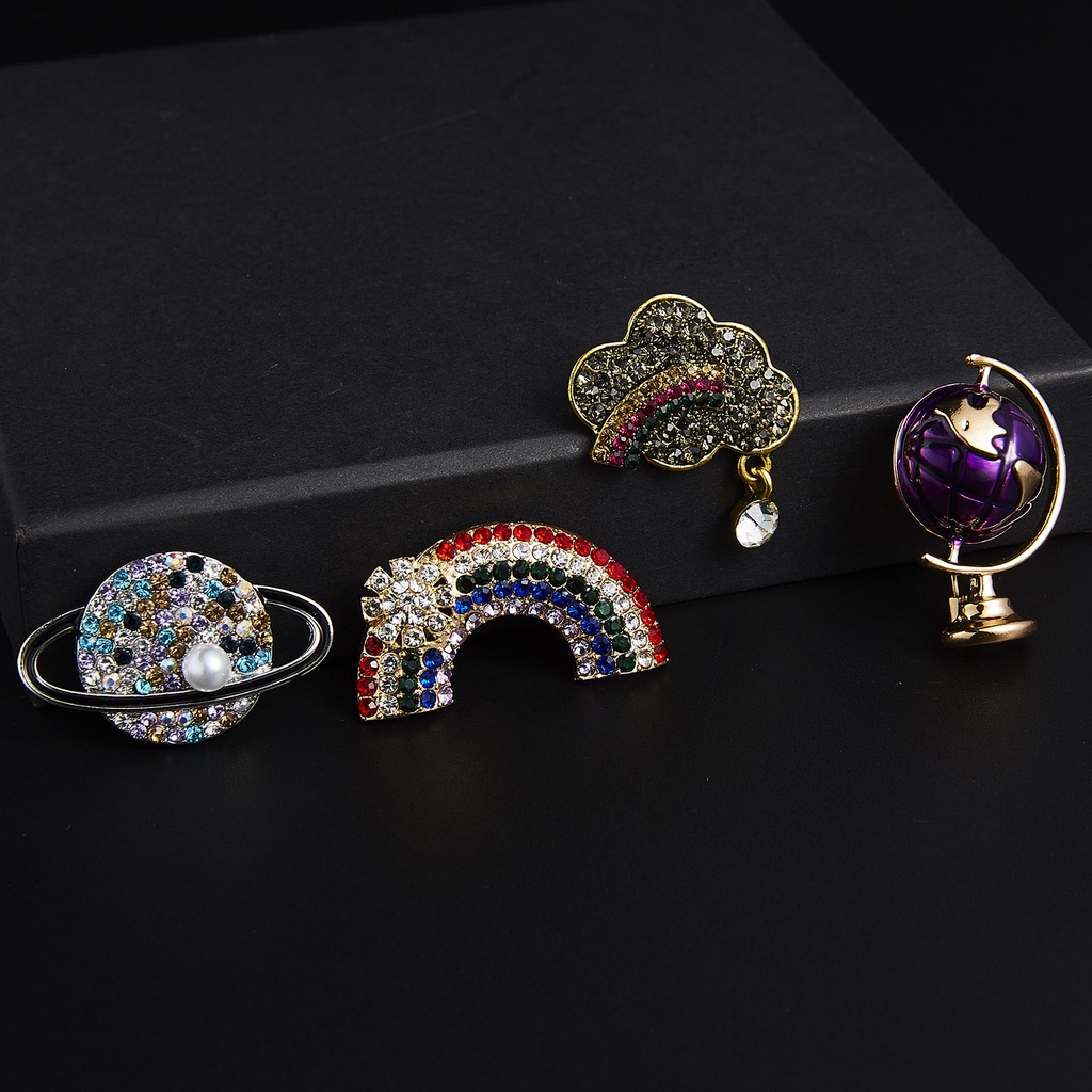 Ghim Cài Áo Hình Con Tàu Đính Ngọc Trai Nhân Tạo Thời Trang