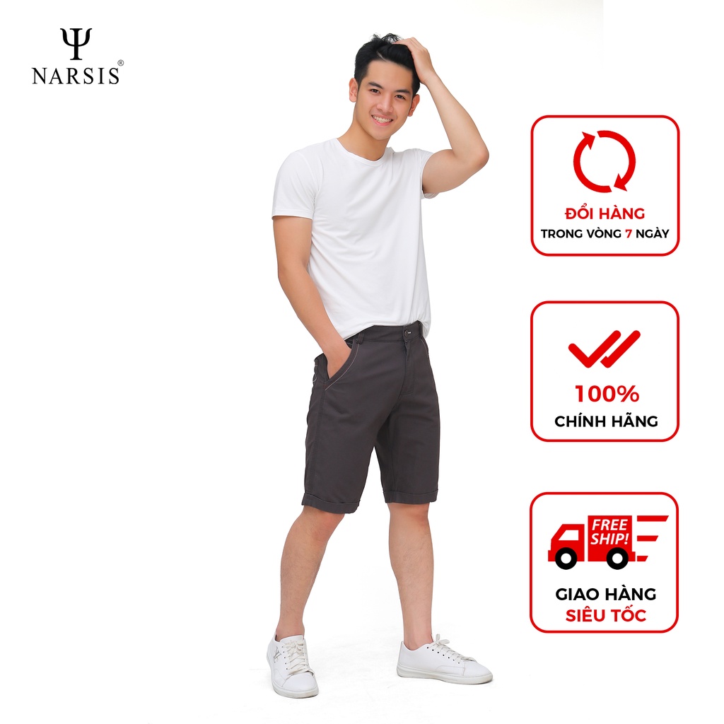 Quần Short nam cao cấp Narsis S6028 màu xanh đen