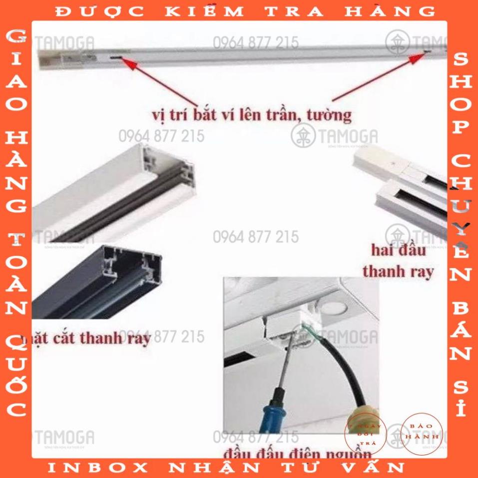 Thanh ray đèn rọi 1 mét - lắp đèn rọi (màu trắng, đen) TAMOGA DR 09 nghiemxuyen