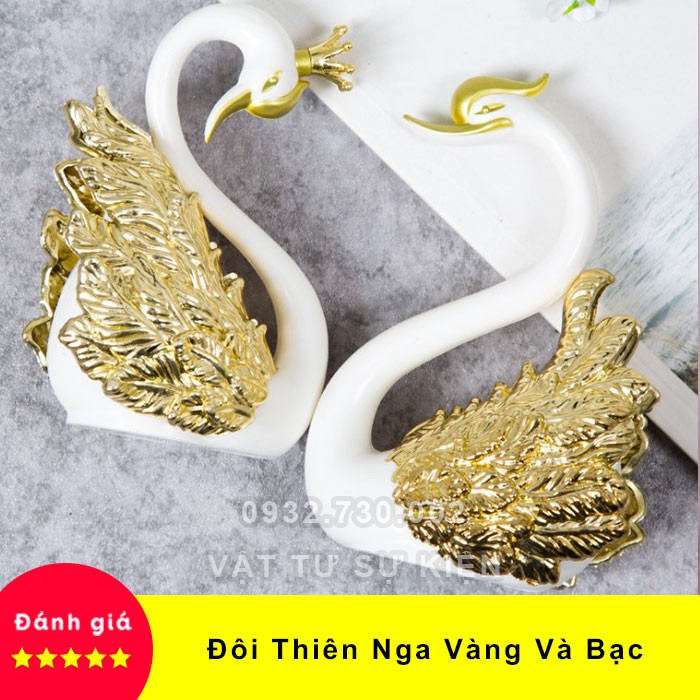 【YẾU THÍCH ❤️】Thiên Nga Nhũ Trang Trí Bánh Kem