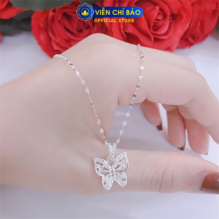 Dây chuyền bạc nữ Cánh bướm chất liệu bạc 925 thời trang phụ kiện trang sức nữ Viễn Chí Bảo D400654