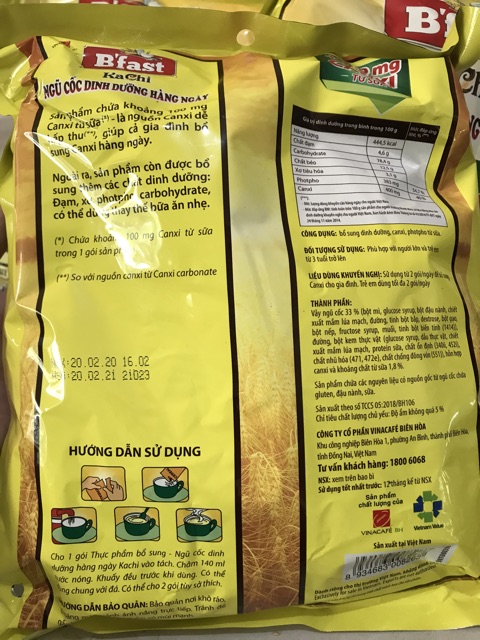 Ngũ Cốc Canxi KaChi 500g (20 gói x 25g)