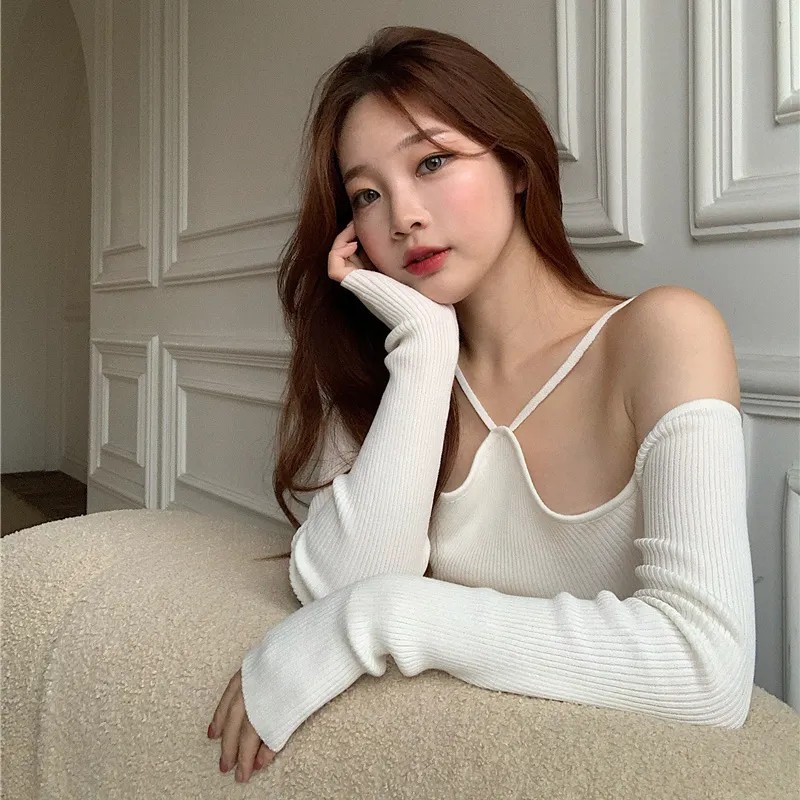 [MURIOKI] Áo Dệt Kim Trễ Vai Thiết Kế Quyến Rũ Cho Phái Nữ