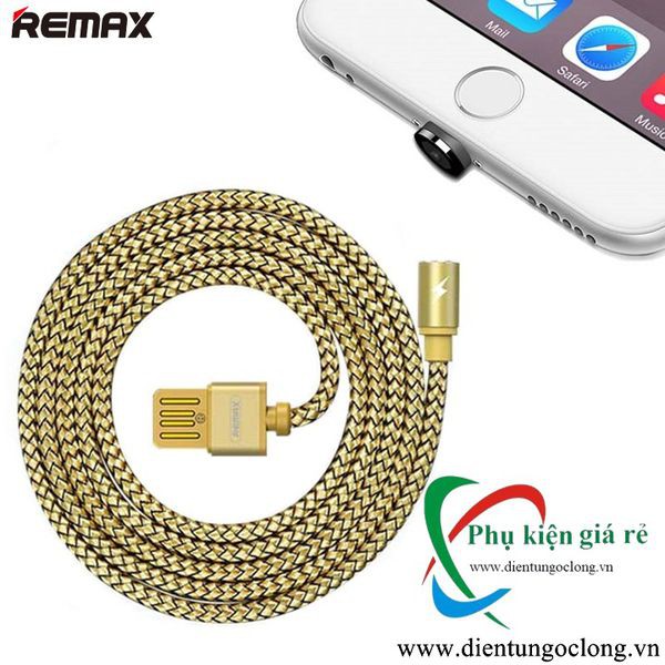 Cáp sạc từ nam châm thông minh Lightning cho iphone Ipad Remax RC - 095 hỗ trợ sạc nhanh