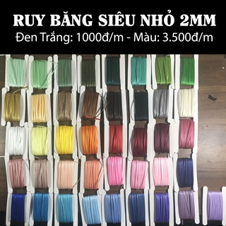 Hàng mới về - 1 mét ruy băng siêu nhỏ 2mm mã màu 31-41