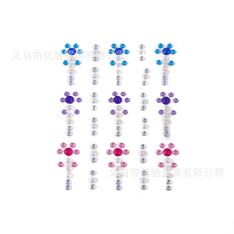 Miếng Dán Trang Điểm Mắt / Lông Mày Hình Viên Kim Cương DIY