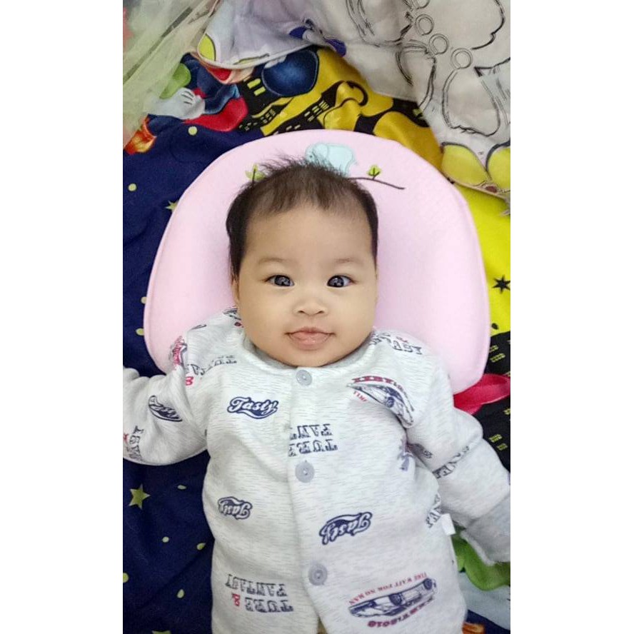 Gối cao su non chống méo, bẹt đầu cho bé sơ sinh hãng Baby moov