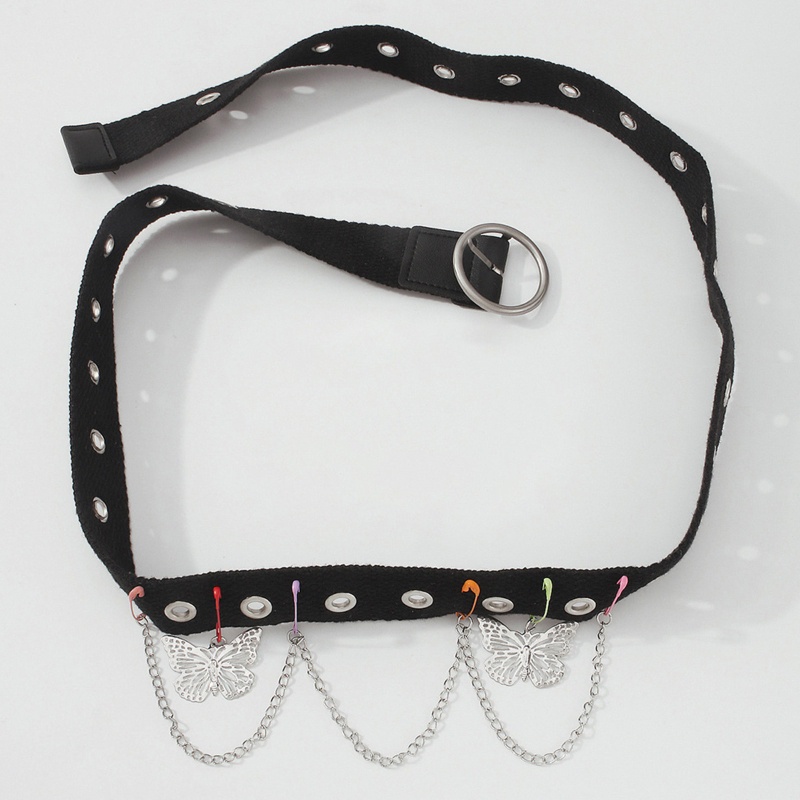 Dây Thắt Lưng Màu Đen Với Mặt Hợp Kim Gợi Cảm Thời Trang