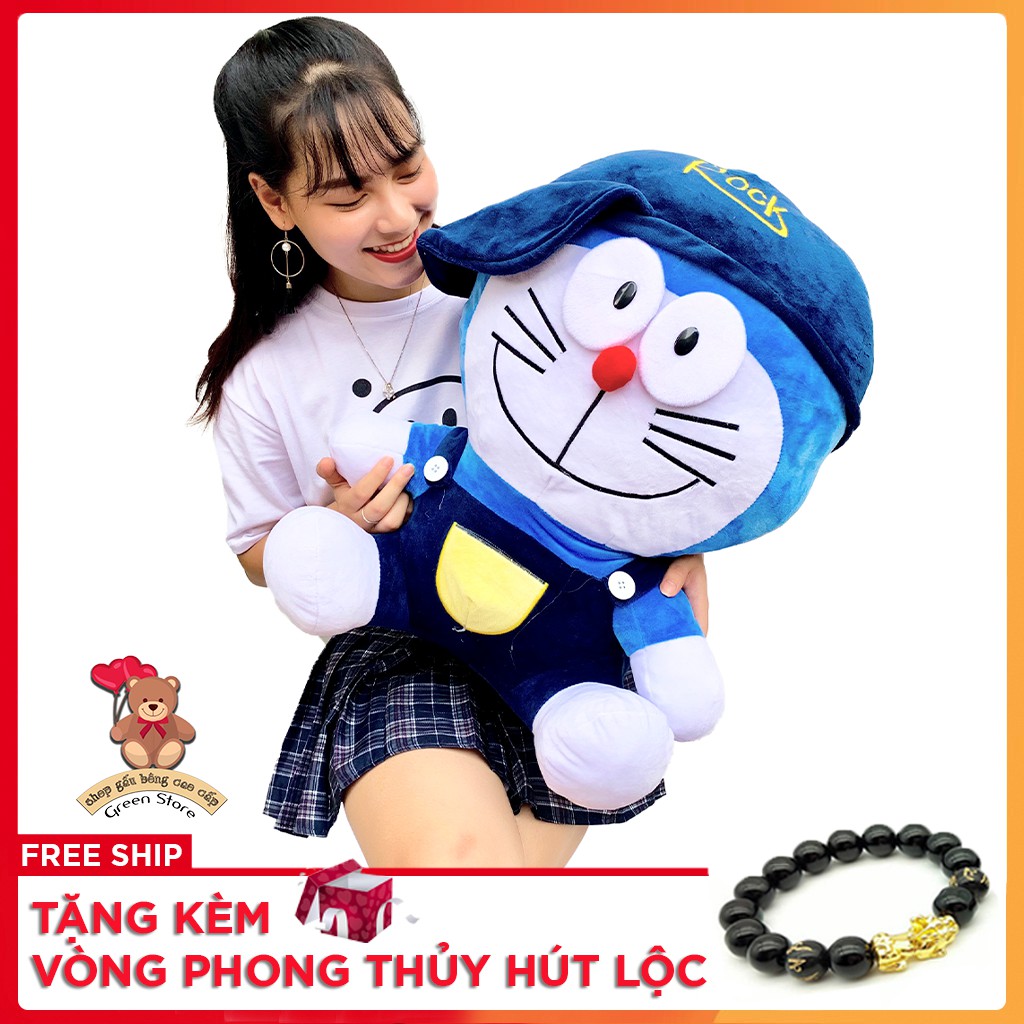 Gấu Bông Doraemon Đội Mũ Cao Cấp size 50-70cm