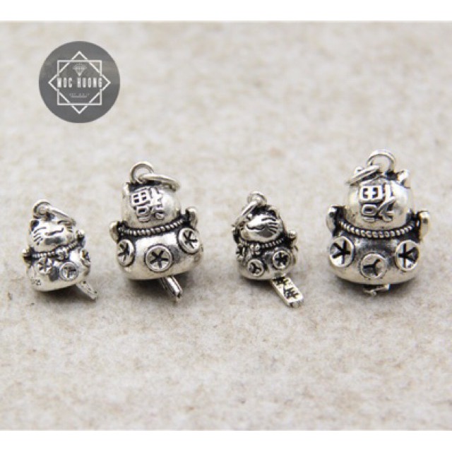 [RẺ VÔ ĐỊCH] Charm mèo thần tài bạc hàng đẹp - Bạc chuẩn loại 1 siêu đẹp, PH271