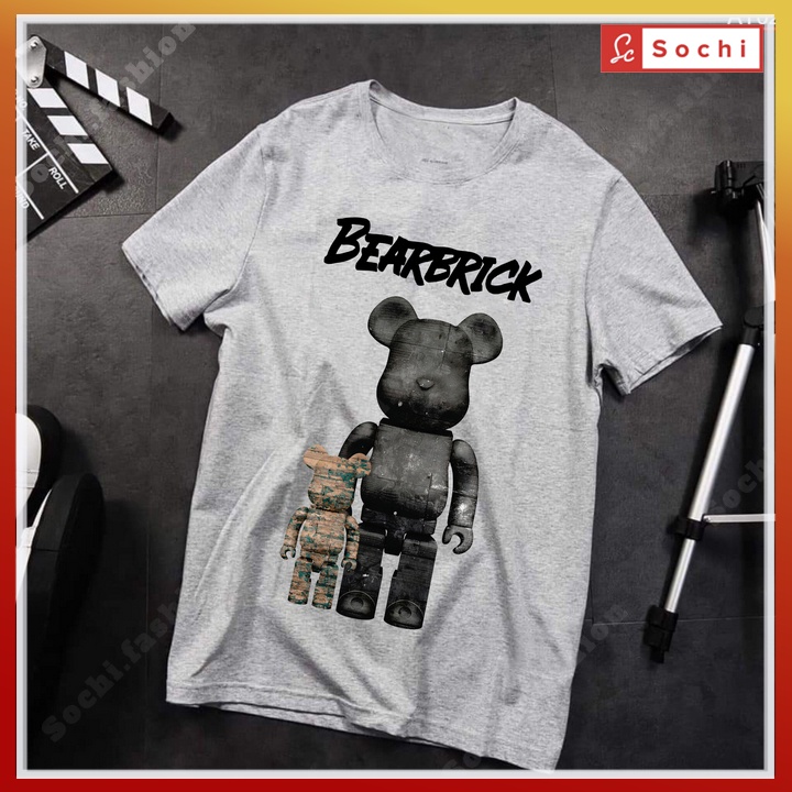 Áo cộc tay nam cổ tròn đẹp, áo thun nam thương hiệu cao cấp in hình Gấu thời trang CZ641