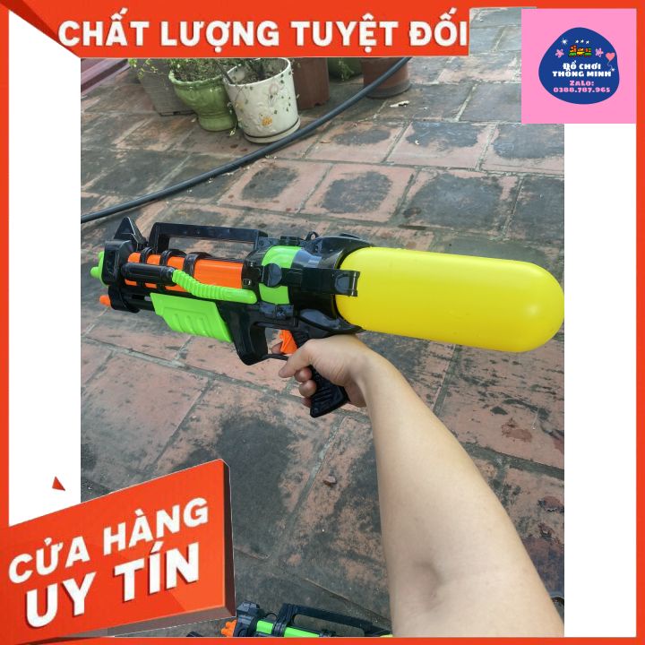 Súng bắn nước đồ chơi 800ml nước 6 nòng 1 tia - Đồ chơi súng nước áp lực, bắn xa , đồ chơi hồ bơi, đi biển