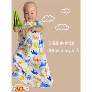 Túi ngủ cotton mùa hè Conchimkids.Sát nách,có khoá chân