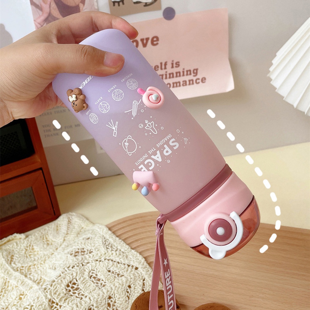 630ml nước cup Frosted Gradient nhựa cao nhiệt độ nhiệt độ cao-Giá Trị Drop-RESISTANT cup mùa hè không gian di động cốc chai nước