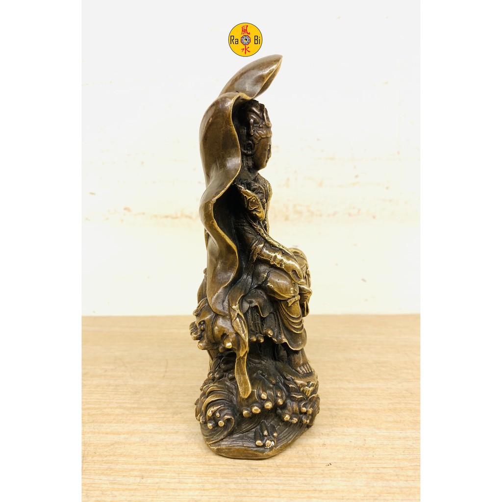 Quan Âm Tự Tại ngồi Sen - Tượng Đồng Phong Thủy