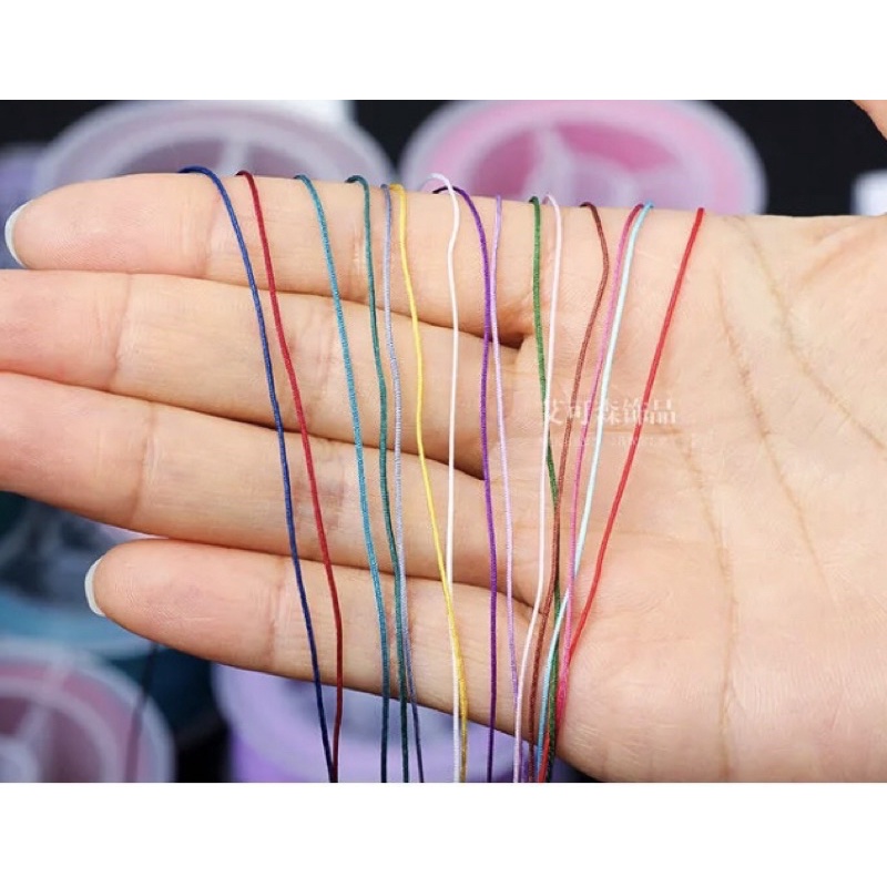 Dây đan vòng tay size 0.4mm (size nhỏ nhất), dây ngọc đan vòng 0.4mm (bó 10m)