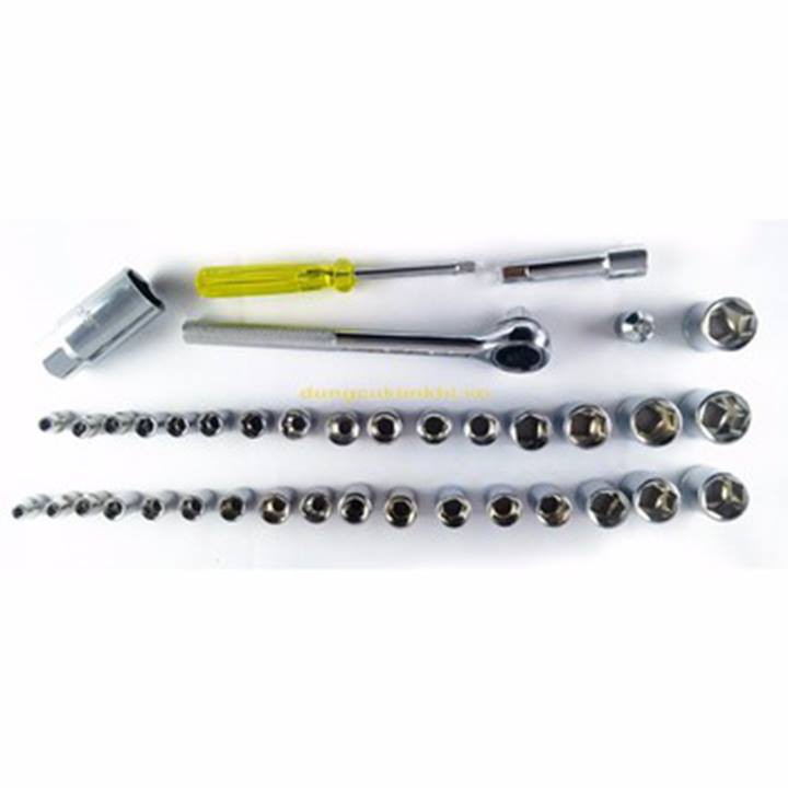 Bộ khẩu mở siết ốc và bugi 40 chi tiết