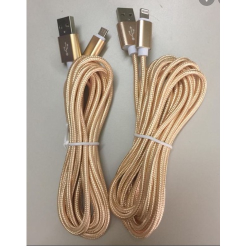 Dây Sạc Dài 3m Bọc Dù Siêu Bền dành cho iphone, samsung, oppo , xiaomi