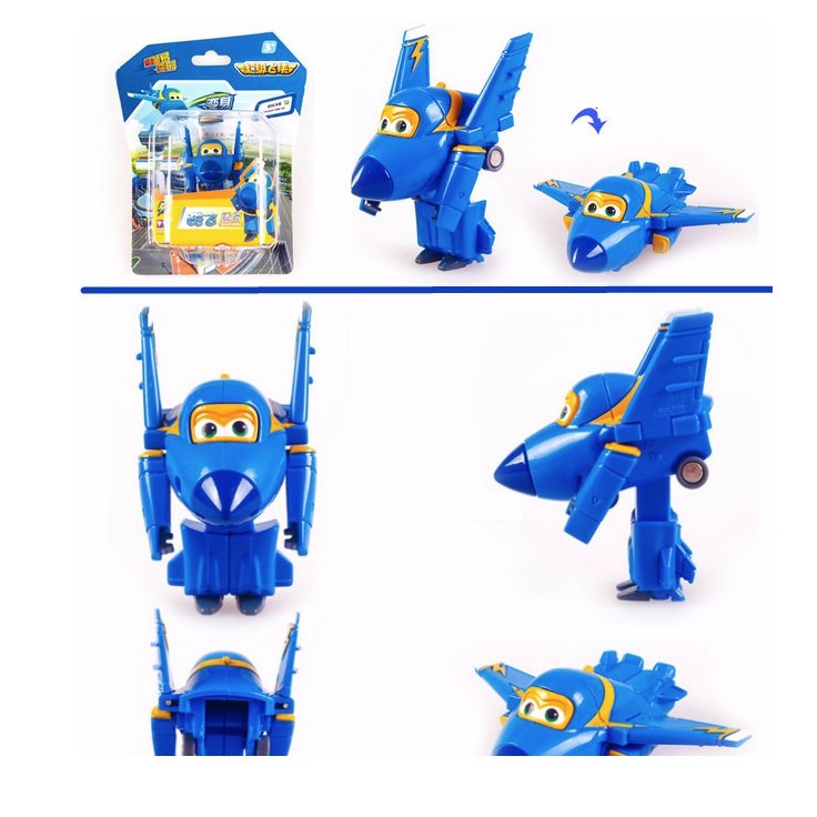 Super wings đội bay siêu đẳng đồ chơi mô hình máy bay biến thành rô bốt mini nhân vật Jerome cuồng phong