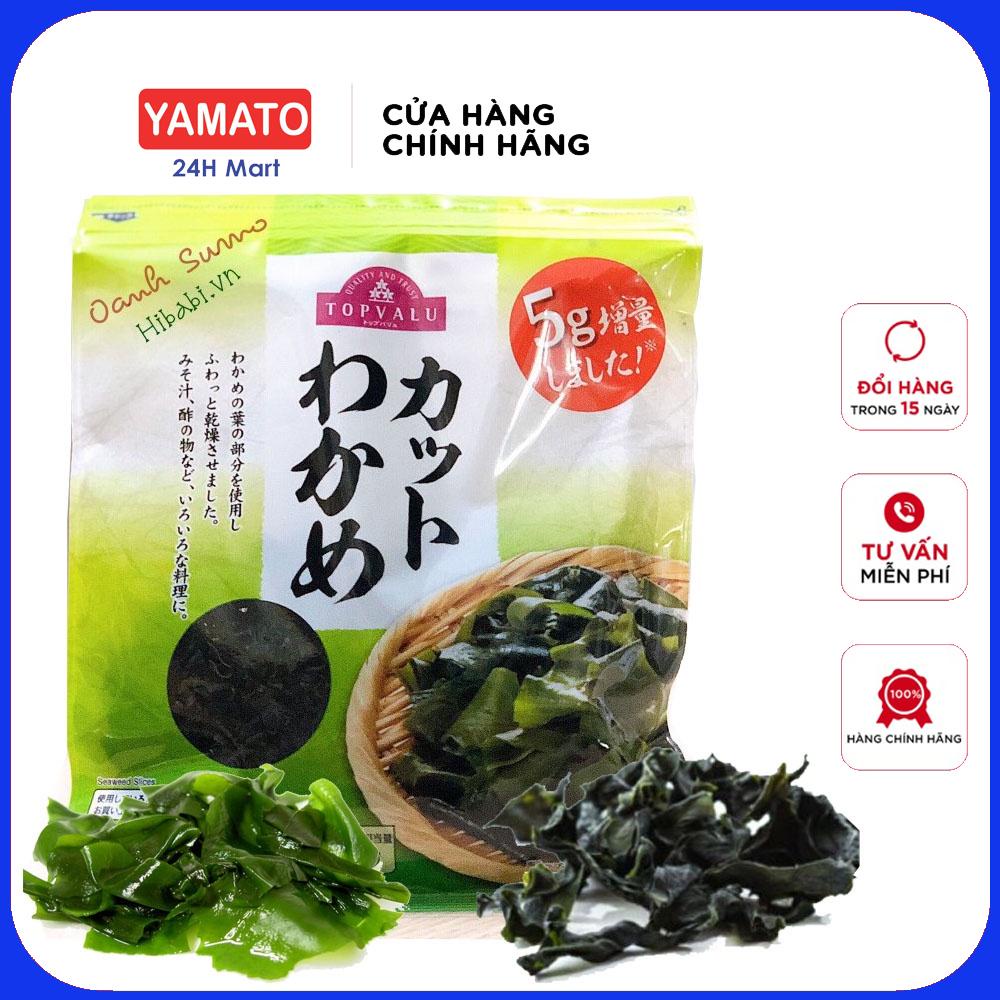 Rong biển wakame sấy khô Topvalu Nhật bản gói 50G cắt sẵn [Date T2/2023]