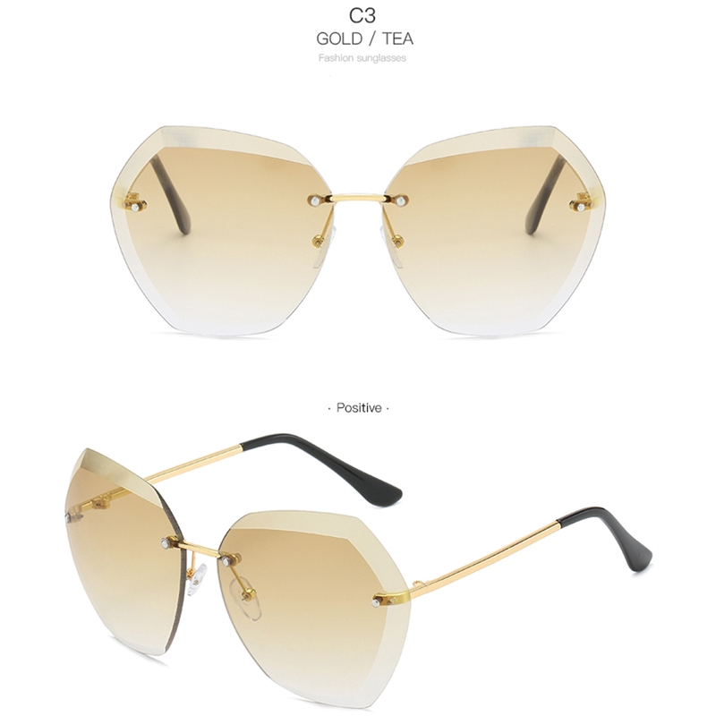 Kính Mát Không Gọng Màu Kẹo Gradient Thời Trang Cho Nữ | BigBuy360 - bigbuy360.vn