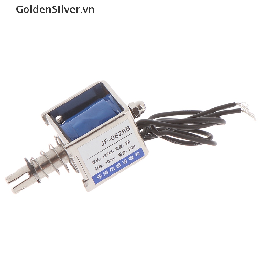 Thiết bị điện từ DC12V 2A loại đẩy kéo khung mở solenoid 10mm 20N