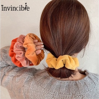 Women Candy Color Coral Velvet Elastic Rubber Hair Bands/ Girl's Ponytail Holder Hair Rope Scrunchies Accessories