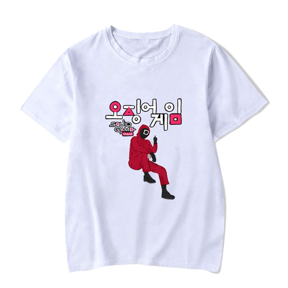 áo thun unisex Trò chơi con mực squid game hot trend Hàn quốc full size trẻ em nam nữ