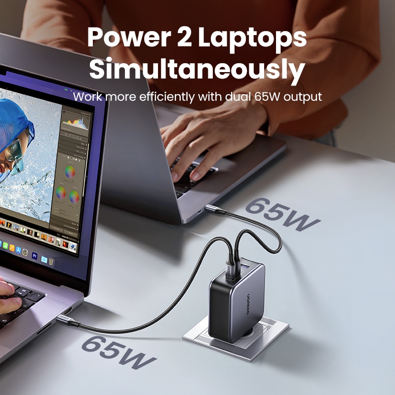 Củ sạc nhanh UGREEN GAN 140W đa cổng USB Type C PD3.1 thích hợp cho Macbook/ Lenovo/Chromebook/iPhone/Xiaomi/Samsung