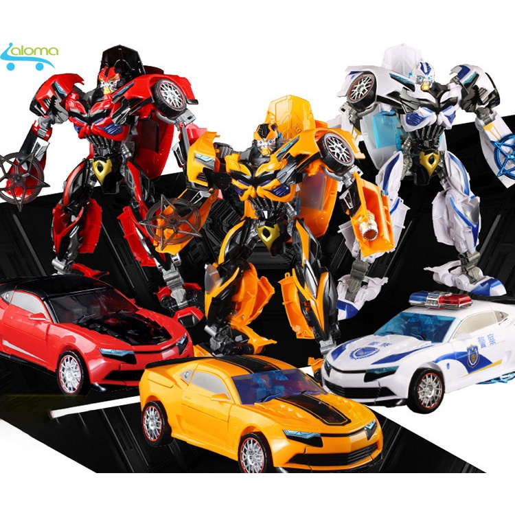 Robot biến hình ô tô Transformer cao 35cm mẫu Bumble Bee 6699-5D thay đổi linh hoạt các khớp nối