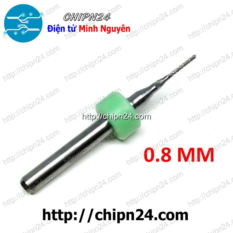 [1 CÂY] Mũi phay mạch in CNC 0.8mm (Mạch điện tử, PCB)