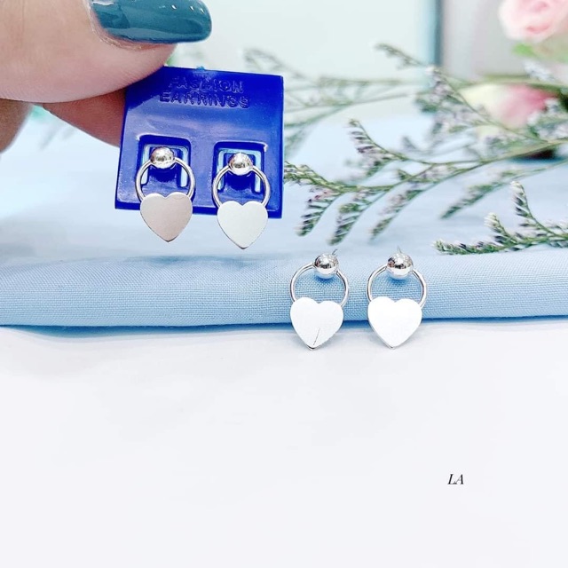 Bông tai nữ choker tim và sao cá tính - chuẩn bạc ta
