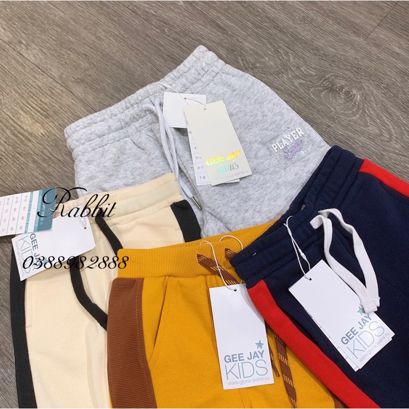 Quần nỉ Geejay phối sọc