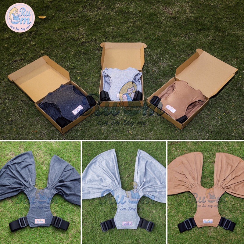 [DÒNG FLEX - TUỲ CHỈNH SIZE] - ĐỊU VẢI EM BÉ RUEM - Địu em bé sơ sinh