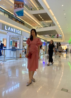 Đầm công sở dự tiệc maxi tay rũ rút thân