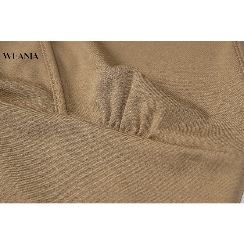 Bộ Áo Tank Top Hở Lưng Phối Chân Váy Có Khóa Cài Cá Tính Cho Nữ