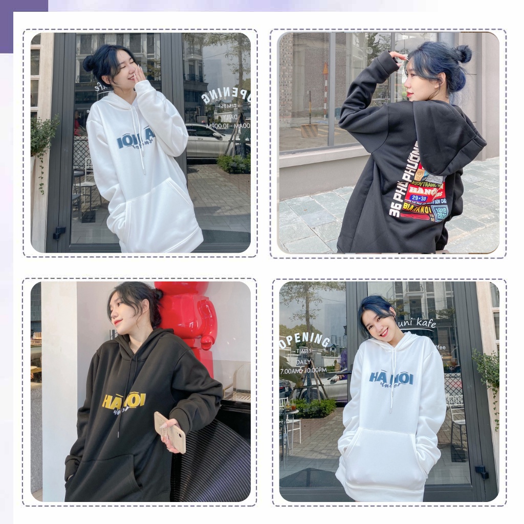 Áo hoodie nữ form rộng hà nội chất nỉ bông cao cấp unisex dài tay hottrend 2022 | BigBuy360 - bigbuy360.vn