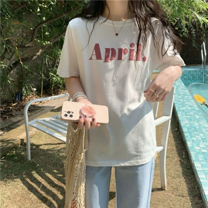 Áo phông nữ áo thun April thời trang Hàn Quốc