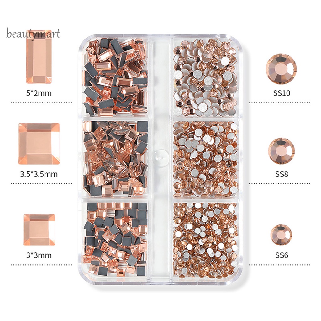 [Hàng mới về] Phụ kiện đá đính vằng thủy tinh dùng trang trí móng tay chuyên dụng dành cho salon